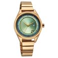 Fastrack Style Up Quartz Analog with Date Green Dial Rose Gold Colour Stainless Steel Strap Watch For Girls - image number 1