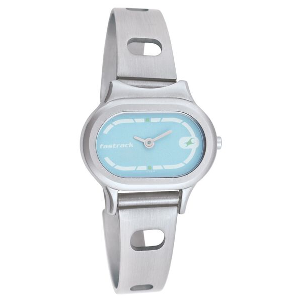 Fastrack Quartz Analog Blue Dial Metal Strap Watch for Girls - image number 0