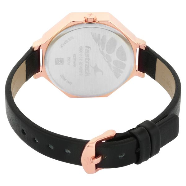 Fastrack Paint Me Quartz Analog Black Dial Leather Strap Watch for Girls - image number 4