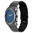 Vyb Challenger By Fastrack Quartz Analog Blue Dial Grey Stainless Steel Strap Watch For Guys - image number 2