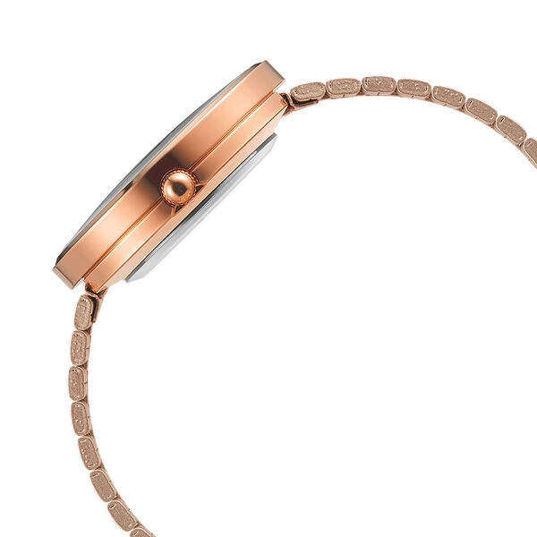 Fastrack Vyb Mirage Quartz Analog Rose Gold Dial Stainless Steel Strap Watch for Girls - image number 4