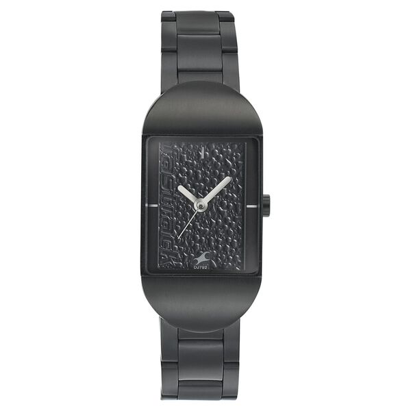 Fastrack Go Skate Quartz Analog Black Dial Stainless Steel Strap Watch for Girls - image number 1