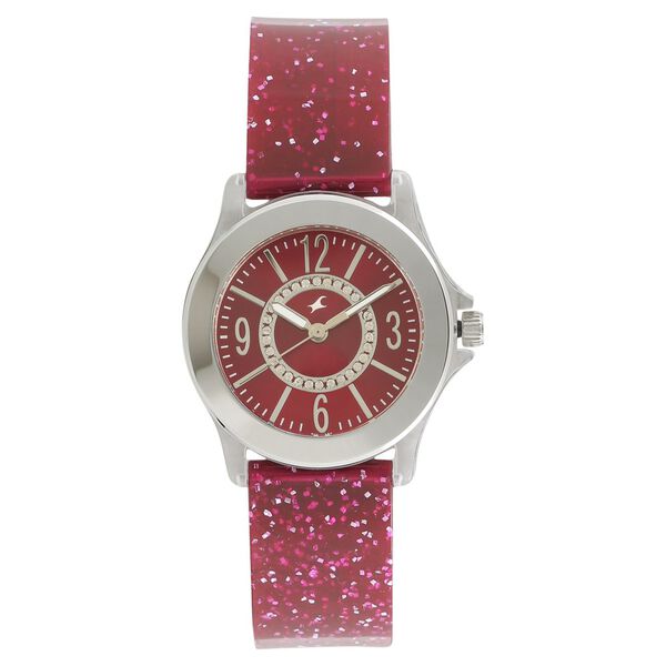 Fastrack Trendies Quartz Analog Maroon Dial Plastic Strap Watch for Girls - image number 0