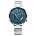 Fastrack Groove Quartz Analog with Date Teal Dial Girls Stainless Steel Watch - image number 0