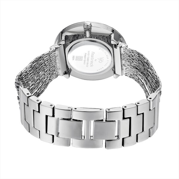 Fastrack Vyb Flare Quartz Analog Silver Dial Metal Strap Watch for Girls - image number 5