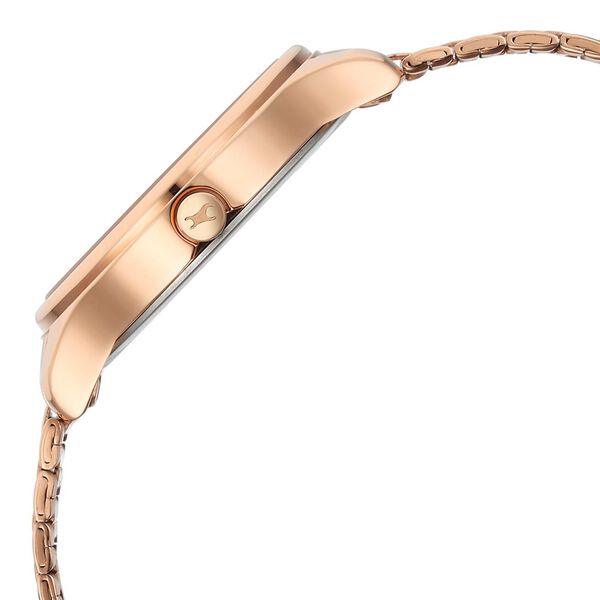 Fastrack Stunners Quartz Analog Pink Dial Rose Gold Metal Strap Watch For Girls - image number 3