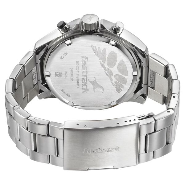 Fastrack Hitlist Quartz Chronograph Blue Dial Stainless Steel Strap Watch for Guys - image number 4