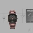 Vyb Pioneer By Fastrack Quartz Analog Black Dial Brown Metal Strap Watch For Guys - image number 3