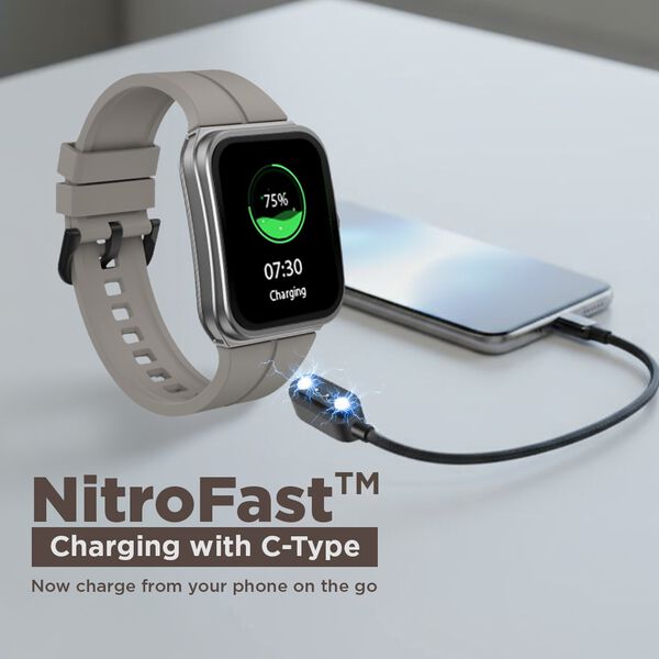 Fastrack VOX Neo Smartwatch 4.8CM Ultra Vu Display, Offline Voice Commands, Functional Crown, IP68, Multiple Menu Styles - image number 3