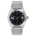 Fastrack Checkmate Quartz Analog Silver Dial Leather Strap Watch for Guys