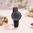 Fastrack Vyb Mirage Quartz Analog Black Dial Stainless Steel Strap Watch for Girls - image number 2