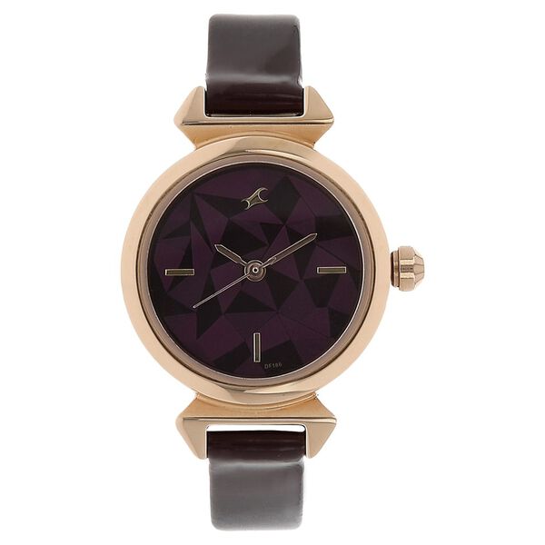 Fastrack Quartz Analog Bicolour Dial Leather Strap Watch for Girls - image number 0