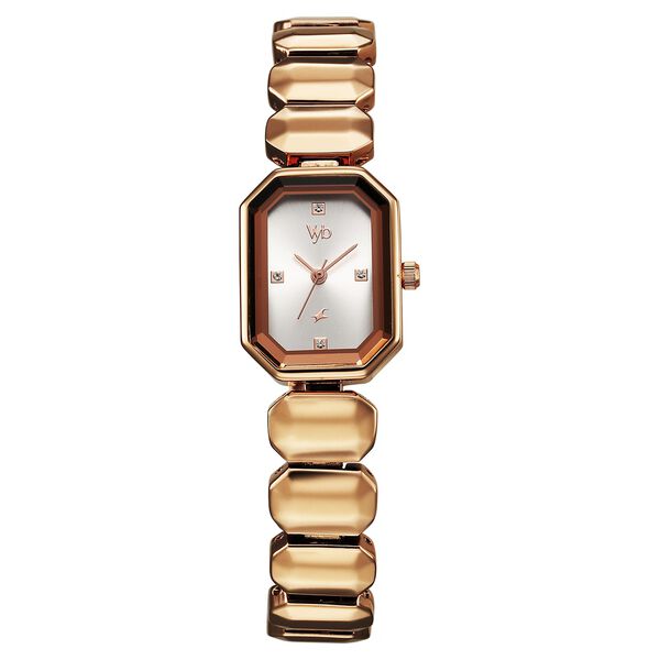 Vyb Celeste By Fastrack Quartz Analog Silver Dial Metal Strap Watch For Girls - image number 2