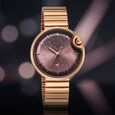 Fastrack Groove Analog with Brown Dial Brown Metal Strap Watch for Girls
