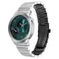 Fastrack Pulse IV Dual Time Watch for Men with Teal Green Sunray Dial & Silver Metal Strap - image number 2