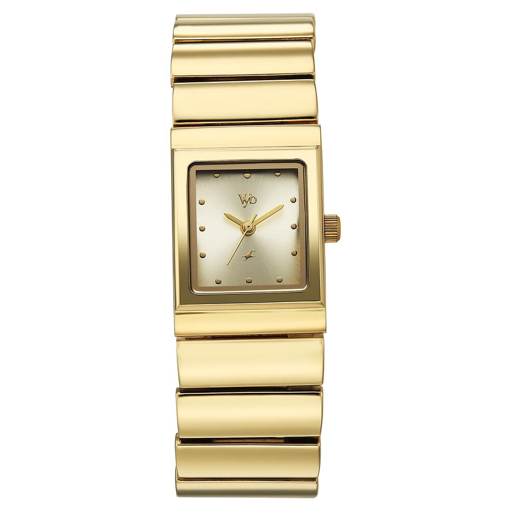 Buy Online Vyb Successor By Fastrack Quartz Analog Champagne Dial