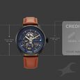 Fastrack Automatics Blue Dial Tan Leather Strap Automatic Watch ForGuys - image number 2