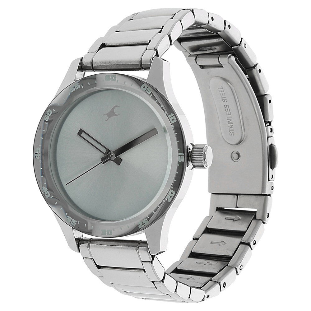 Fastrack Quartz Analog Blue Dial Stainless Steel Strap Watch for Girls