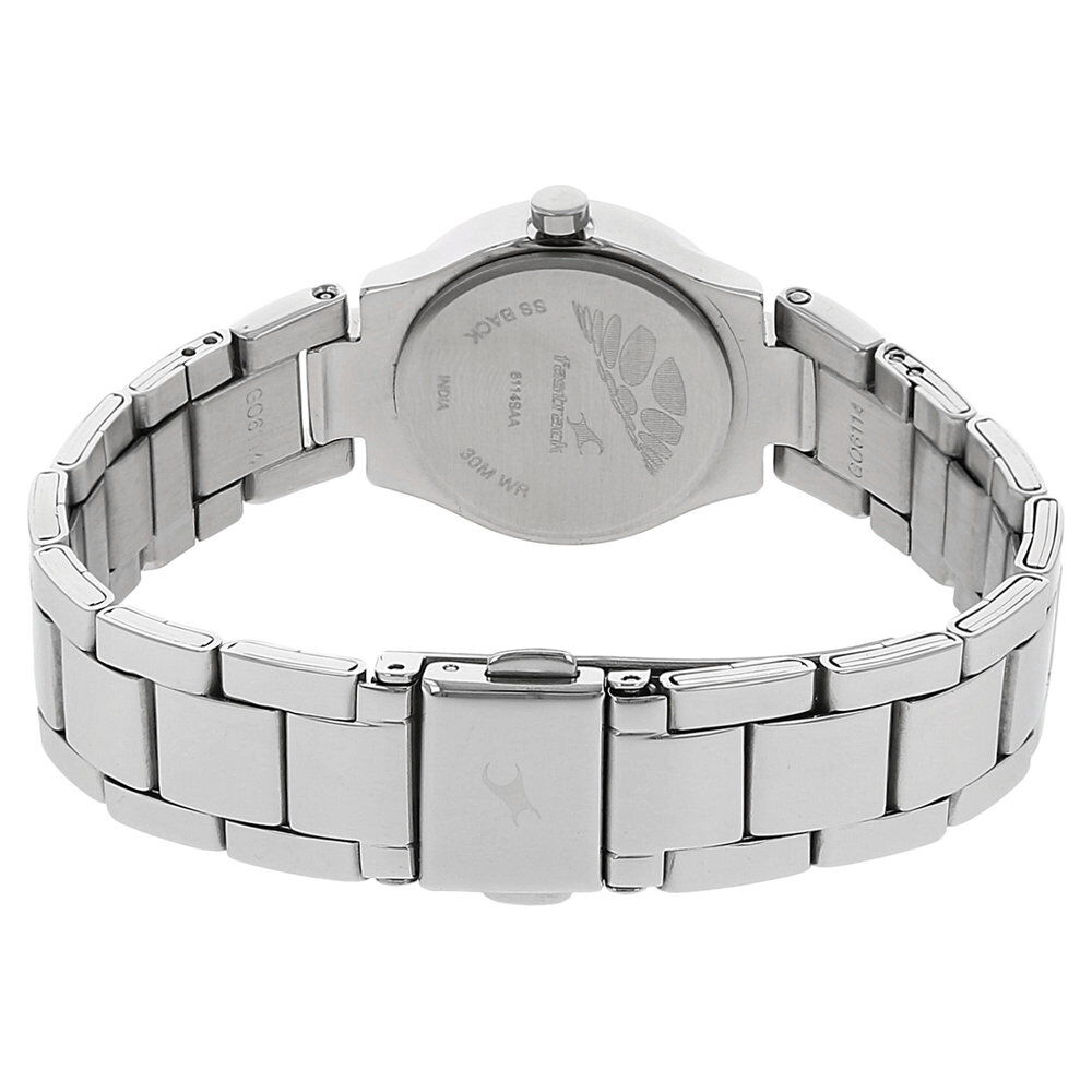 Buy Online Fastrack Quartz Analog Black Dial Metal Strap Watch for Girls nl6114sm02 Fastrack