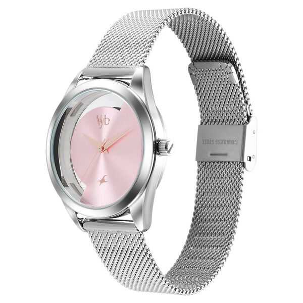 Fastrack Vyb Runway Quartz Analog Silver Dial Stainless Steel Strap Watch For Girls - image number 3