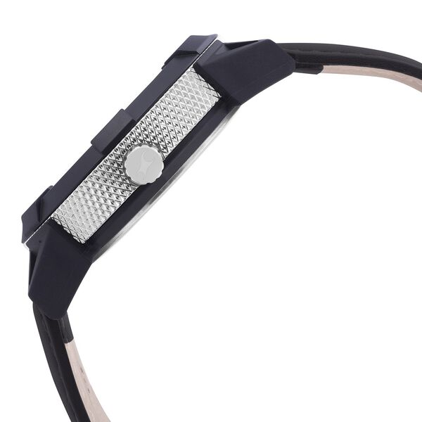 Fastrack Quartz Analog Silver Dial Leather Strap Watch for Guys - image number 3