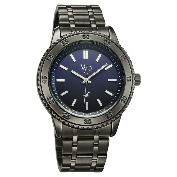 Vyb Quest By Fastrack Quartz Analog Multicoloured Dial Grey Stainless Steel Strap Watch For Guys - image number 2