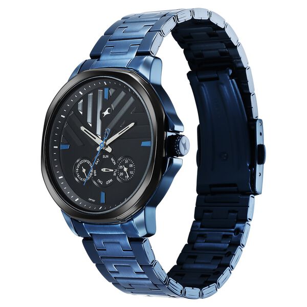 Fastrack Fleek Quartz Multifunction Black Dial Stainless Steel Strap Watch for Guys - image number 2