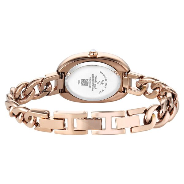 Vyb Mirage By Fastrack Quartz Analog Rose Gold Dial Rose Gold Metal Strap Watch For Girls - image number 5