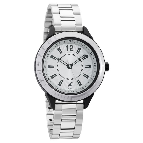 Fastrack Modular Quartz Analog Silver Dial Stainless Steel Strap Watch for Girls - image number 0