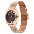 Fastrack Stunners Quartz Analog Brown Dial Rose Gold Stainless Steel Strap Watch For Girls - image number 2