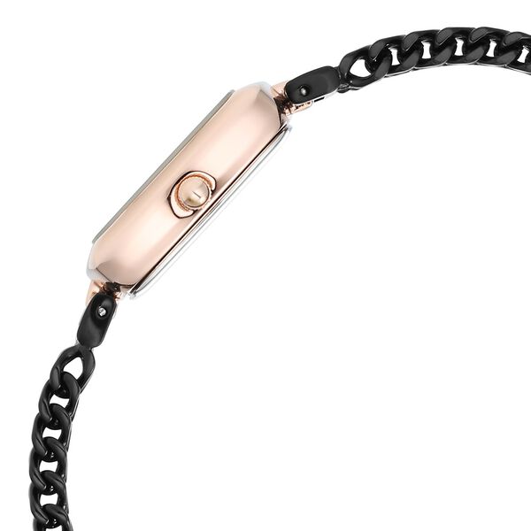 Fastrack Vyb Showstopper Quartz Analog Black Dial Black Metal Strap Watch For Girls - image number 4
