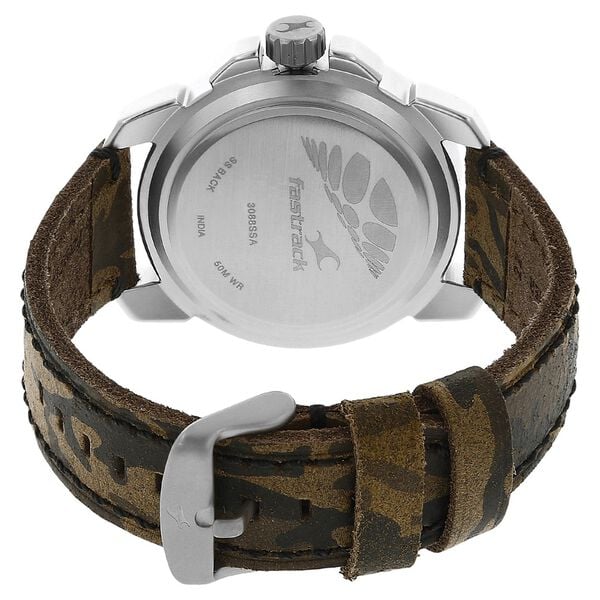 Fastrack Quartz Analog Black Dial Leather Strap Watch for Guys - image number 3