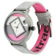 Fastrack Fit Outs Quartz Analog with Date Multicoloured Dial Leather Strap Watch for Girls - image number 2