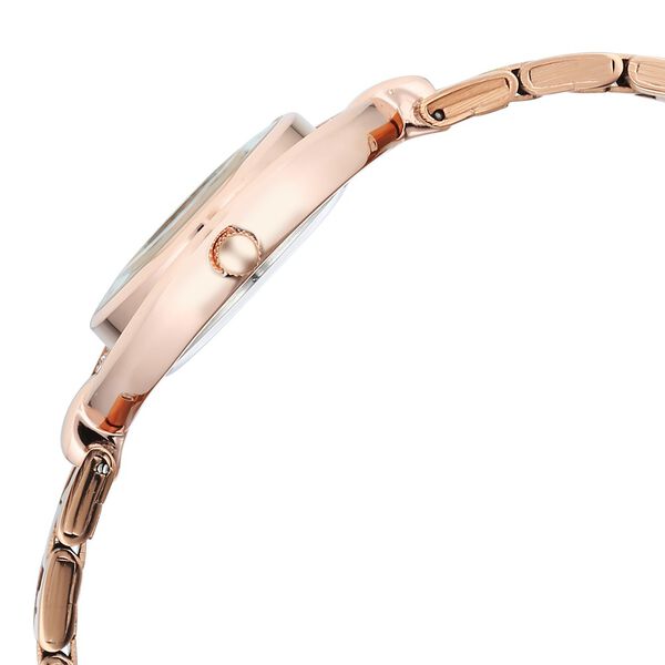 Fastrack Vyb Celeste Quartz Analog Mother of Pearl Dial Rose Gold Metal Strap Watch For Girls - image number 4