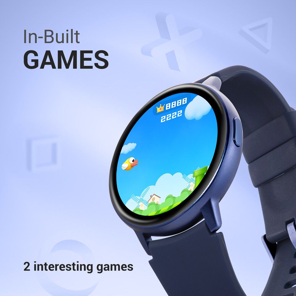 Reflex Play Smart Watch with Blue Strap Amoled Display Health