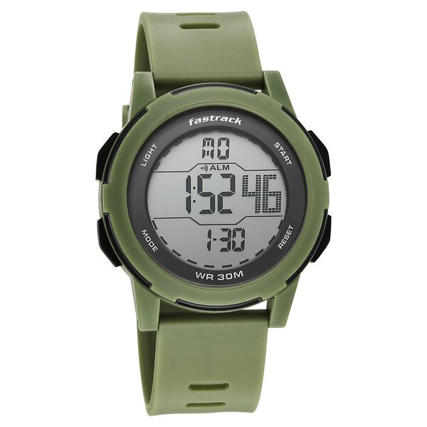 Fastrack Streetstyle Digital Dial Green Polyether Strap Watch For Unisex - image number 1
