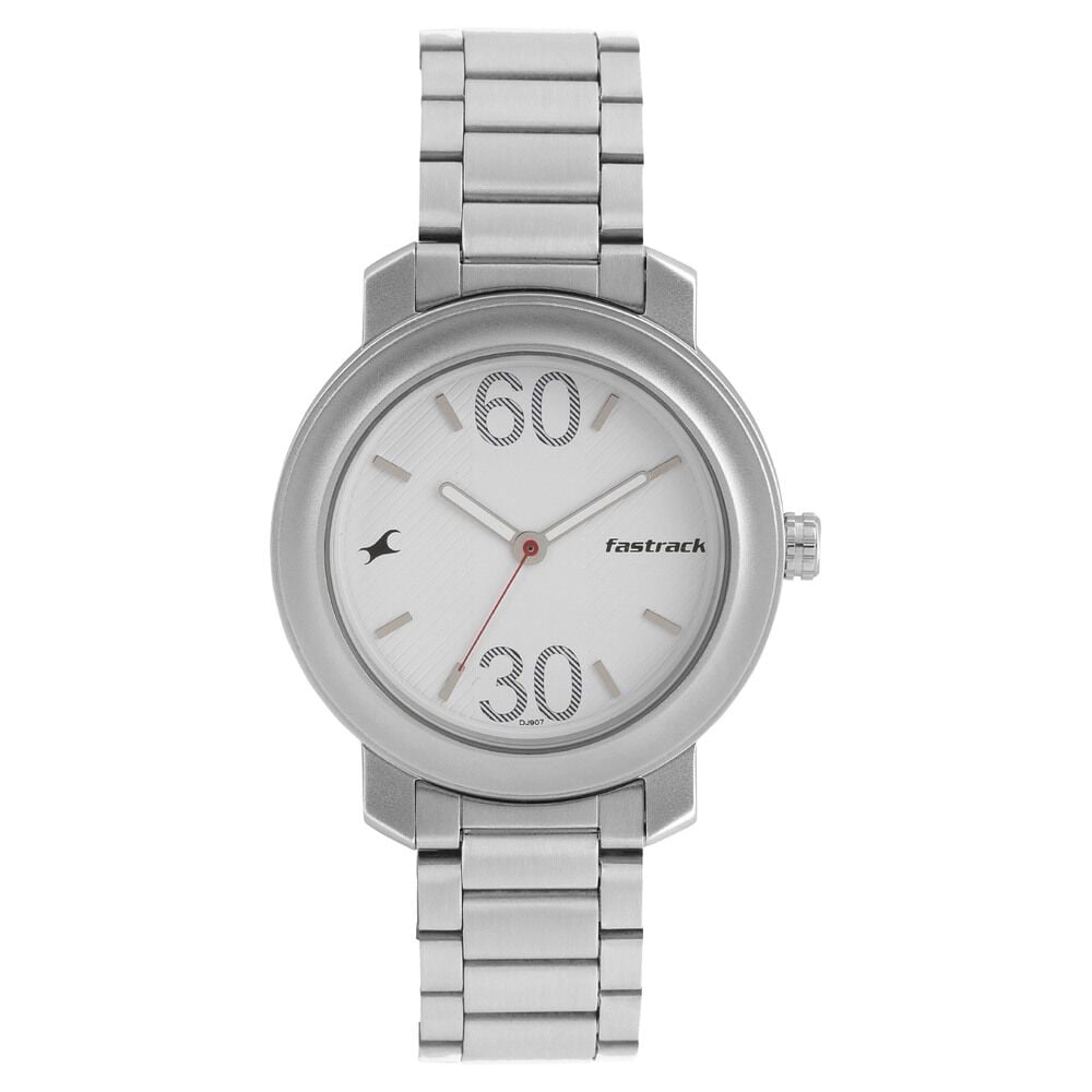 Fastrack silver hotsell analog watch price