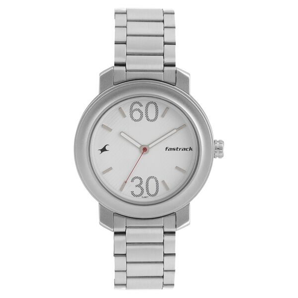 Fastrack Quartz Analog Silver Dial Stainless Steel Strap Watch for Guys - image number 1