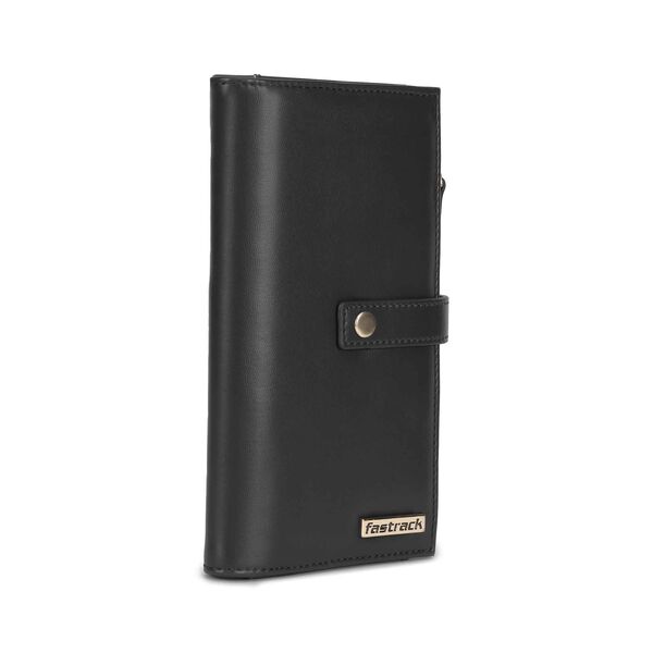 Black snapfold wallet - image number 2