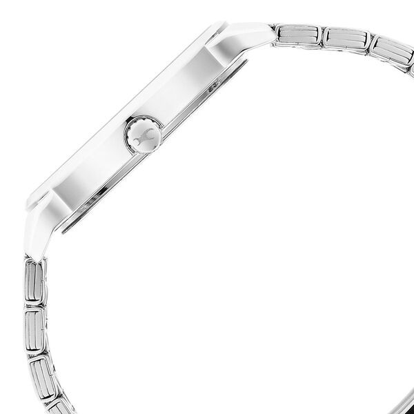 Fastrack Stunners Quartz Analog Silver Dial Metal Strap Watch for Guys - image number 4