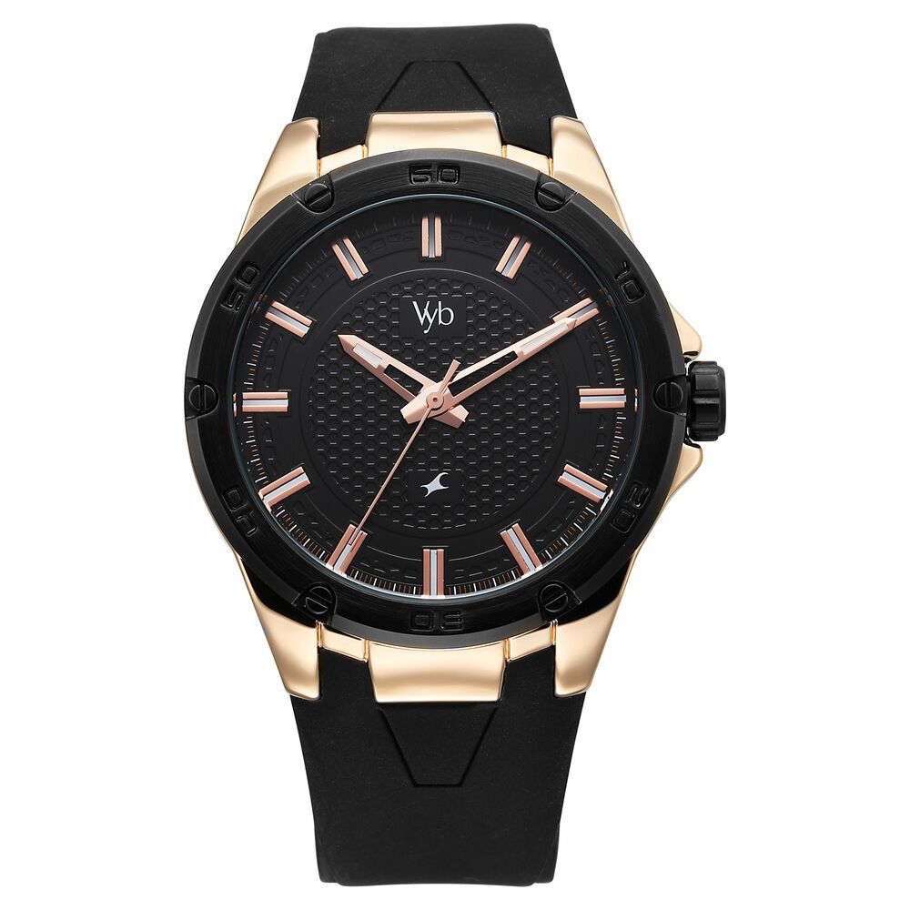 Buy Online Vyb Challenger By Fastrack Quartz Analog Black Dial