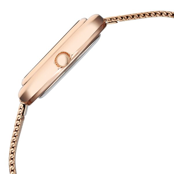 Vyb Minimalist By Fastrack Quartz Analog Pink Dial Metal Strap Watch For Girls - image number 4