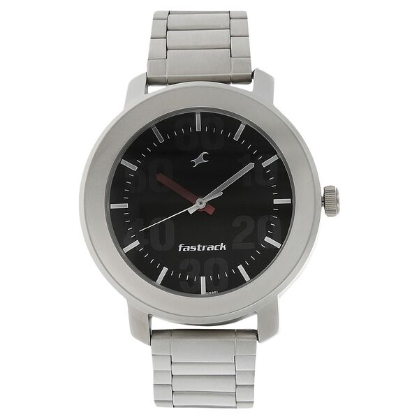 Fastrack Quartz Analog Black Dial Stainless Steel Strap Watch for Guys - image number 0