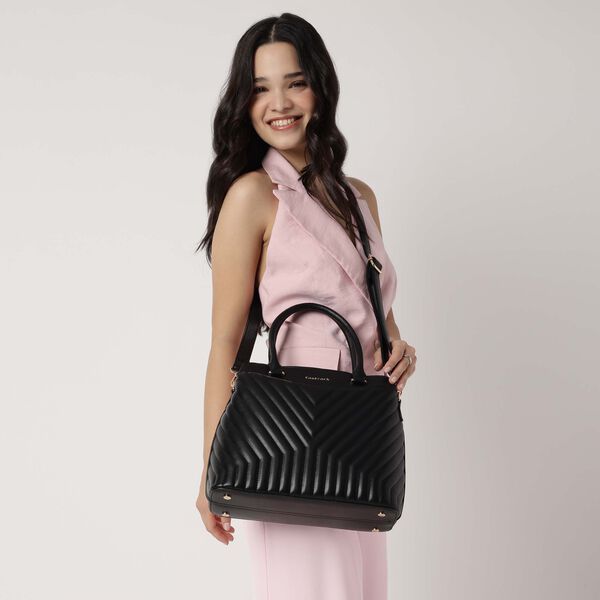 Power Lines Quilted Satchel - image number 1