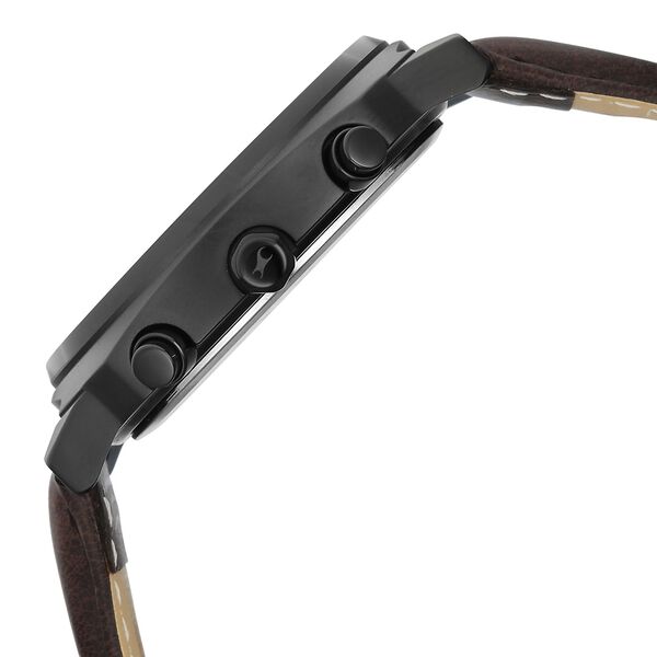Fastrack Kronos Guys Chronograph Watch With Date Black Dial & Brown Leather Strap - image number 4