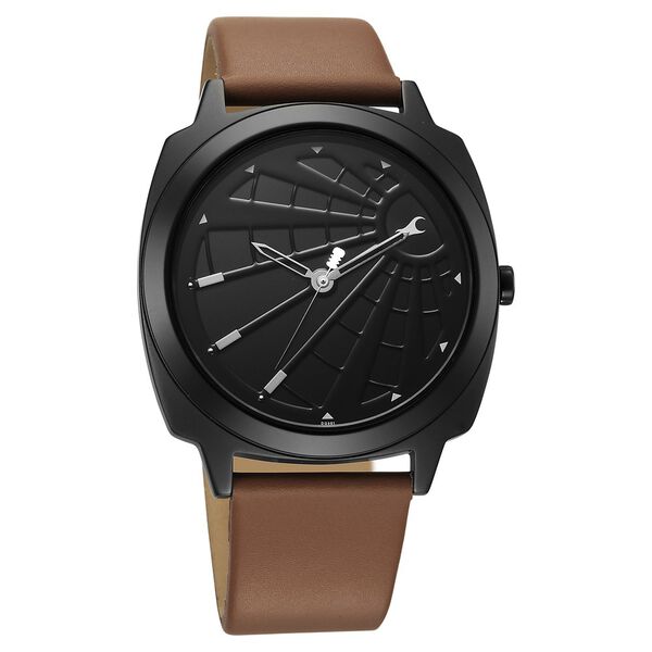 Fastrack Groove Quartz Analog Black Dial Guys Leather Watch - image number 1