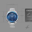 Fastrack Oceanyx Quartz Analog with Date Blue Dial Silver Strap Watch For Guys - image number 3