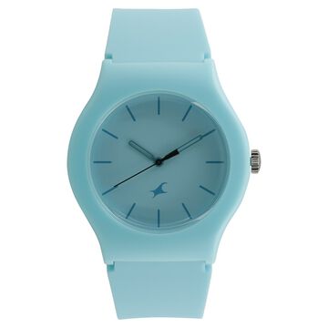 Fastrack Quartz Analog Blue Dial Silicone Strap Watch for Unisex