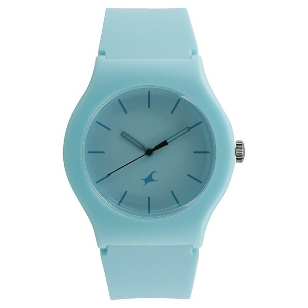 Fastrack Quartz Analog Blue Dial Silicone Strap Watch for Unisex - image number 0