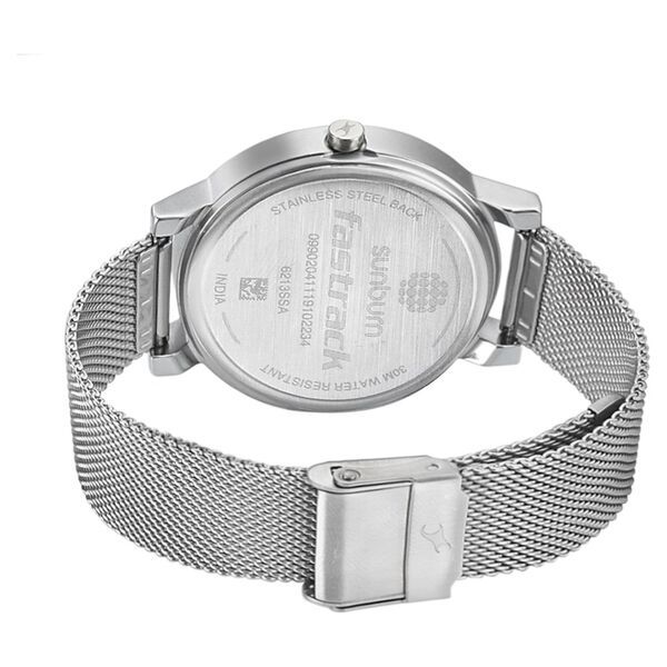 Fastrack Sunburn Quartz Analog Blue Dial Metal Strap Watch for Girls - image number 4